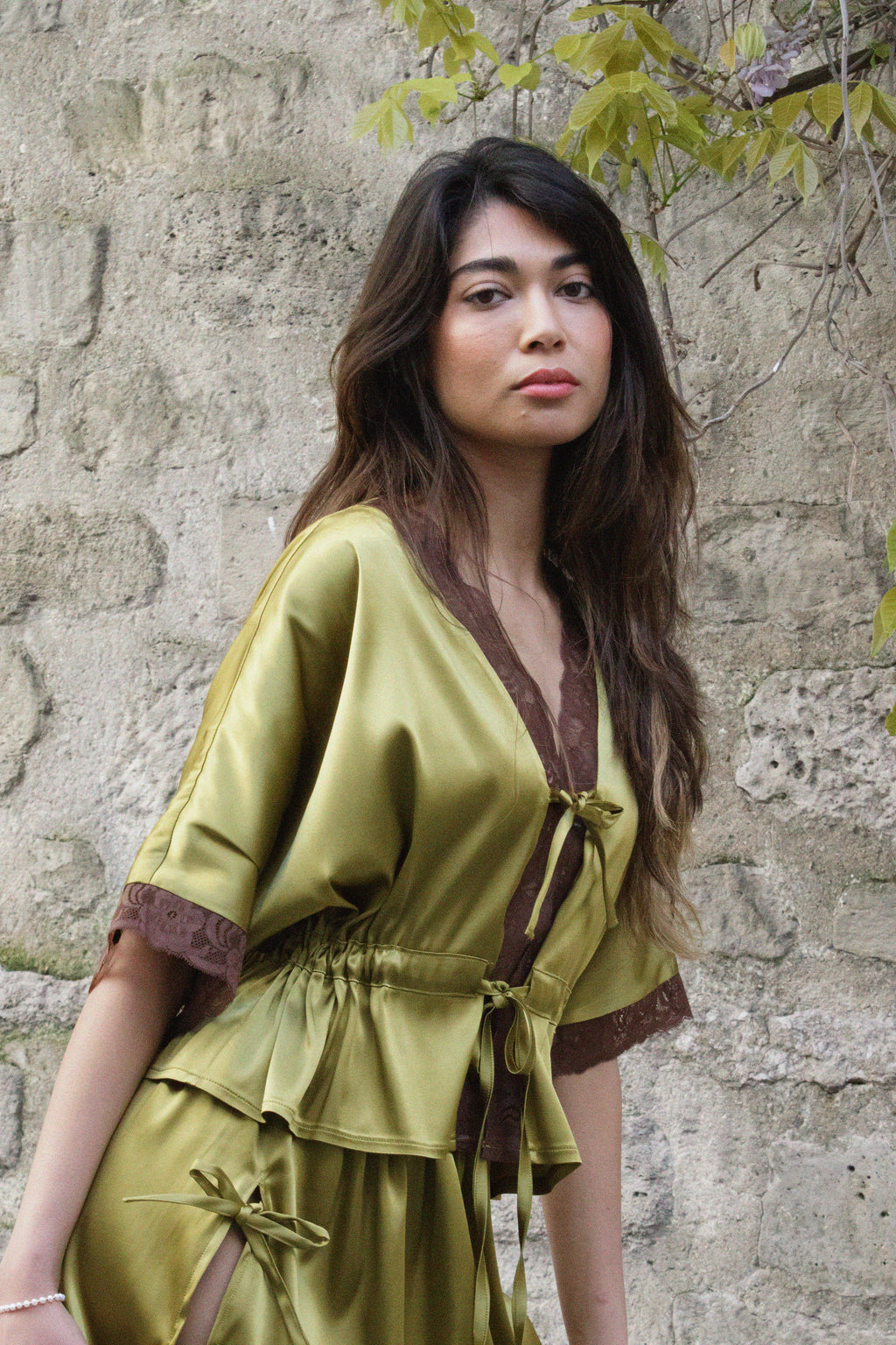 La blouse Léa en soie + la jupe Mia