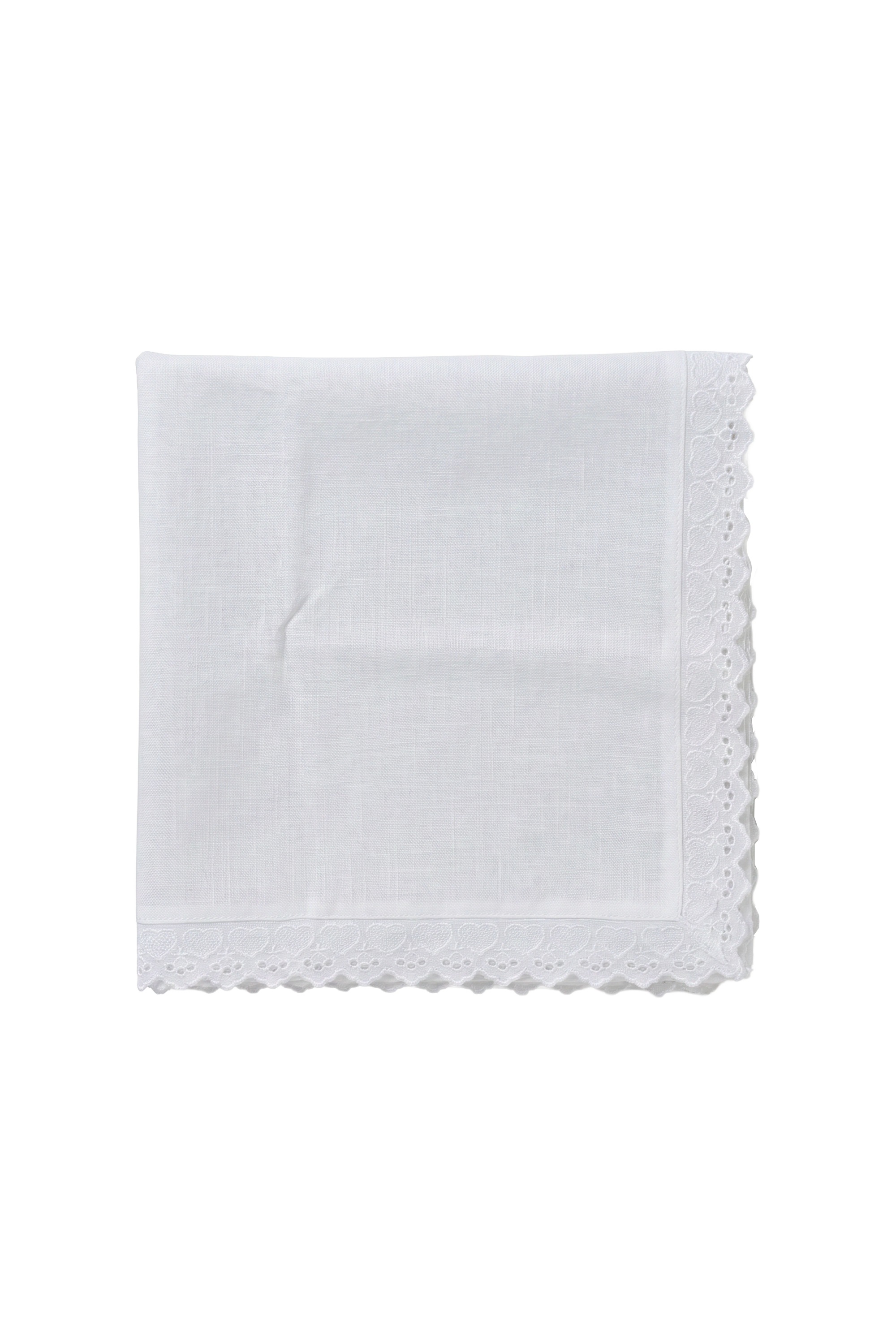 Nappe en lin et broderies anglaises