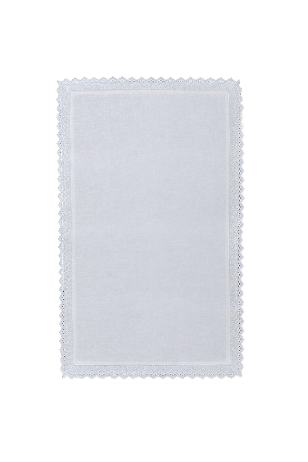Nappe en lin et broderies anglaises