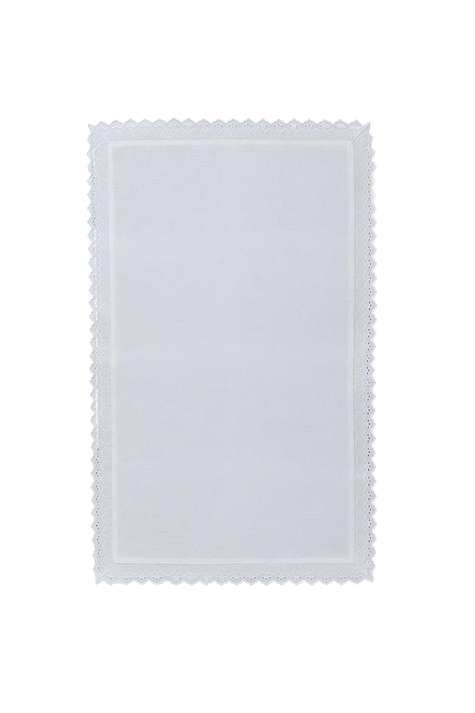Nappe en lin et broderies anglaises