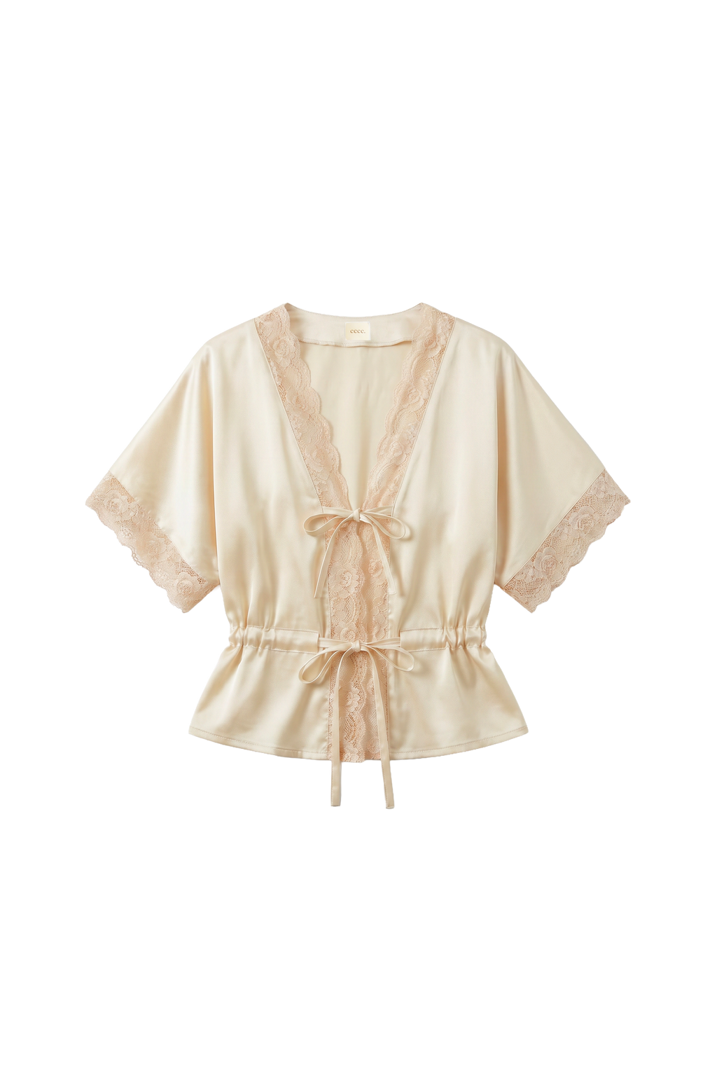 La blouse Léa en soie et dentelle