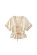 La blouse Léa en soie et dentelle